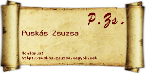 Puskás Zsuzsa névjegykártya