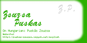 zsuzsa puskas business card